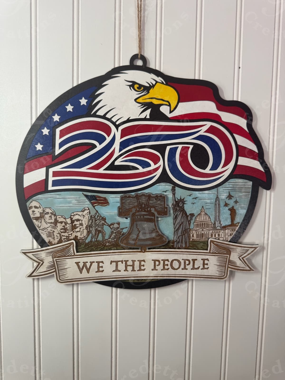 250th Eagle Door Hanger