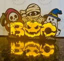 Lighted Monster BOO Sign 2