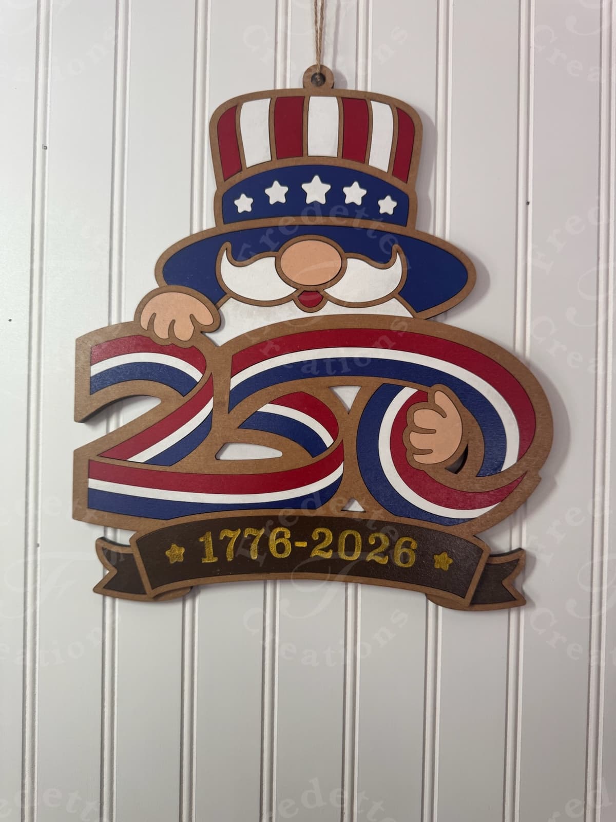 250th Anniversary Gnome Sign