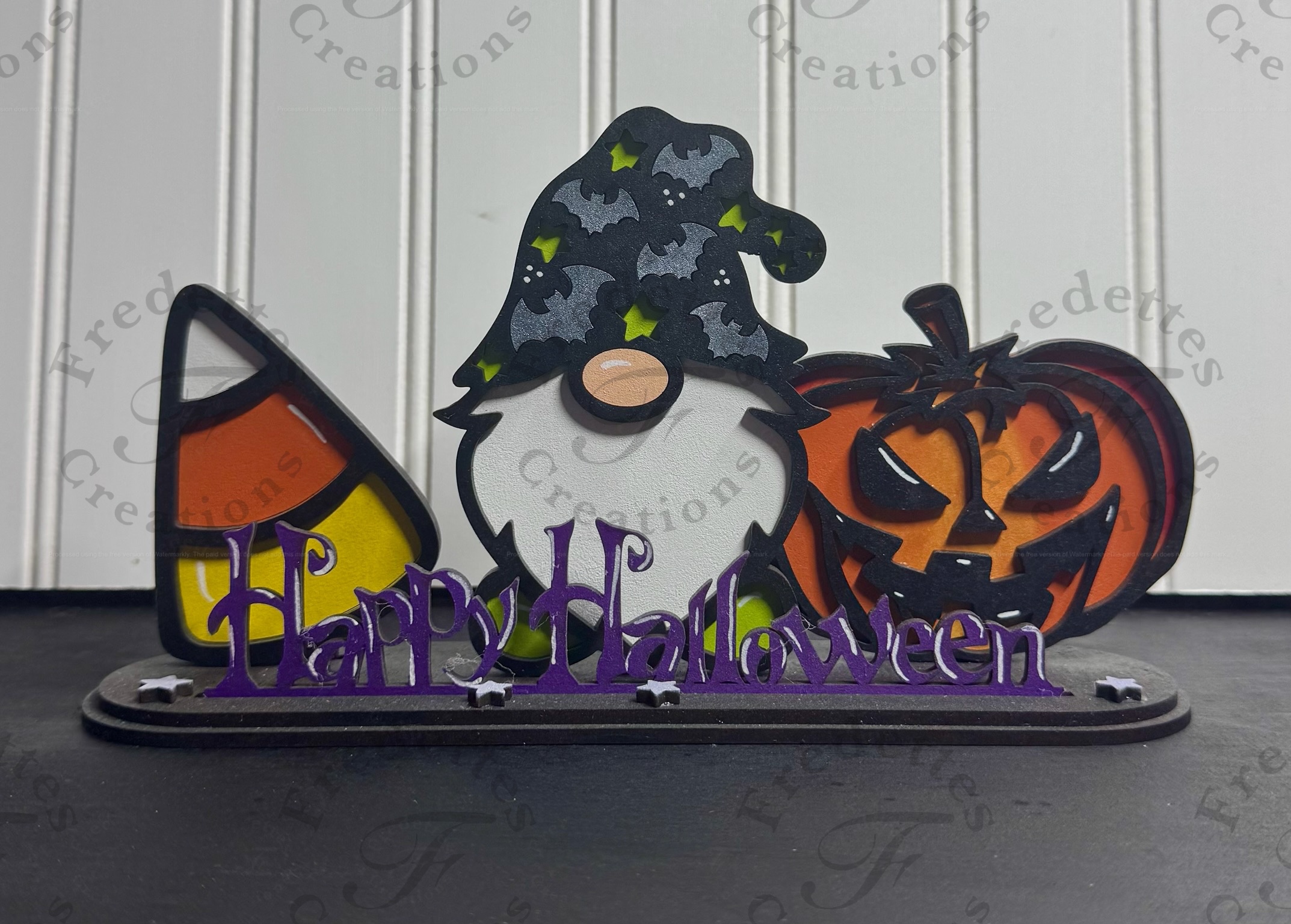 Happy Halloween Gnome Sign